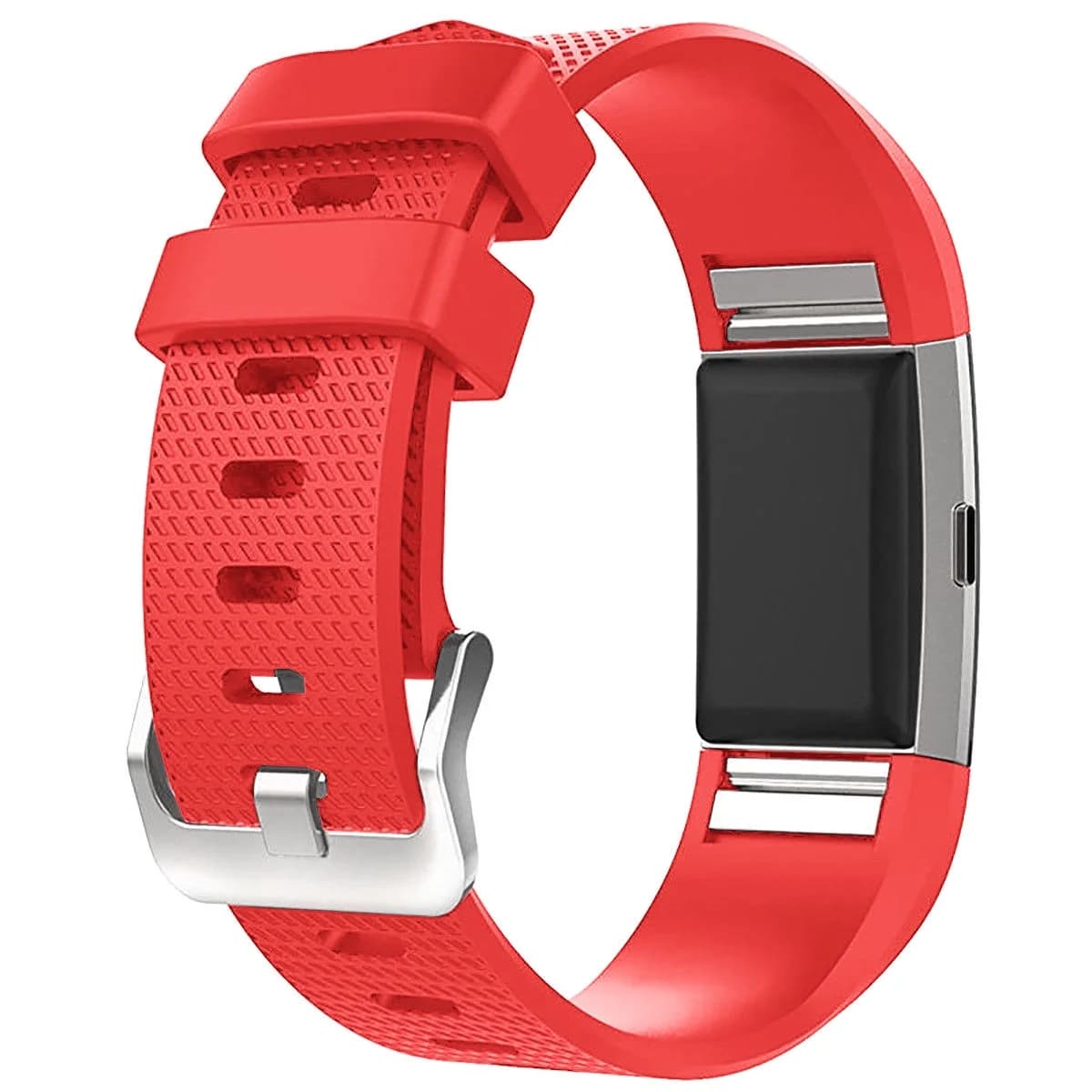 بند ساعت هوشمند Fitbit سیلیکونی رنگ قرمز — تصویر ۲