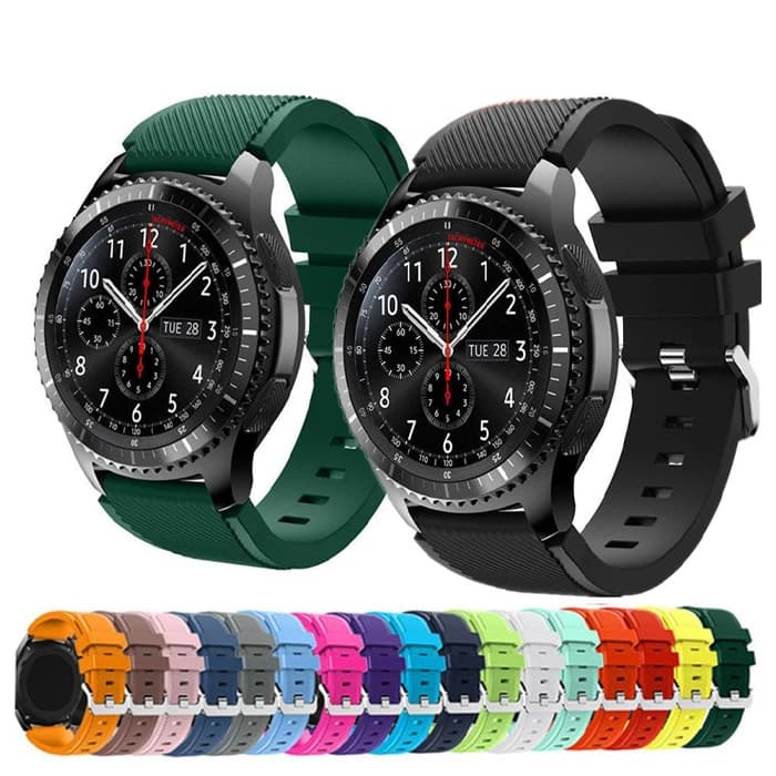 بند ساعت هوشمند سیلیکونی رنگ قرمز-نارنجی مناسب برای Samsung Galaxy Watch 3 — تصویر ۳