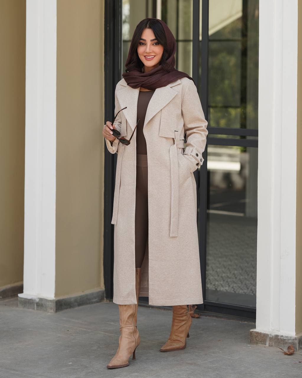 پالتو بلند زنانه مدل کیمیا — تصویر ۸