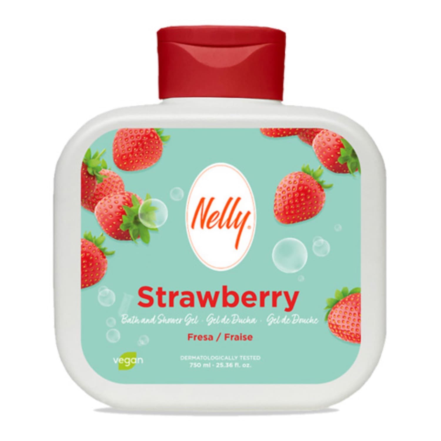 شاور ژل حمام و دوش نلی strawberry با رایحه توت فرنگی NELLY