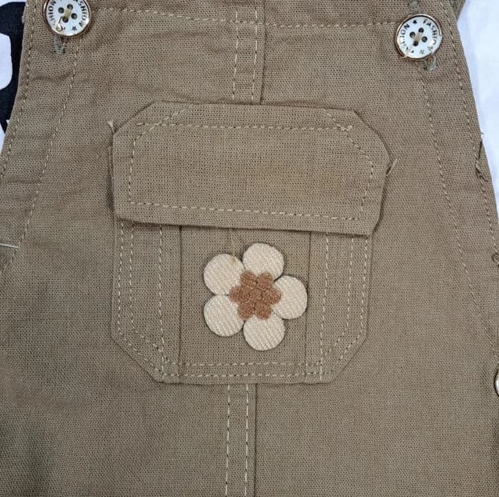 سارافون دخترانه دو تیکه کتان — تصویر ۶