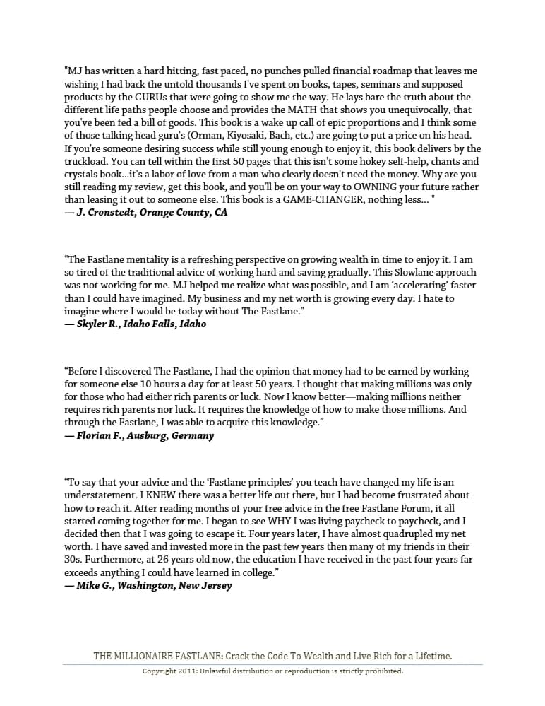 کتاب The Millionaire Fastlane (مسیر سریع میلیونر شدن) نسخه انگلیسی PDF | MJ DeMarco