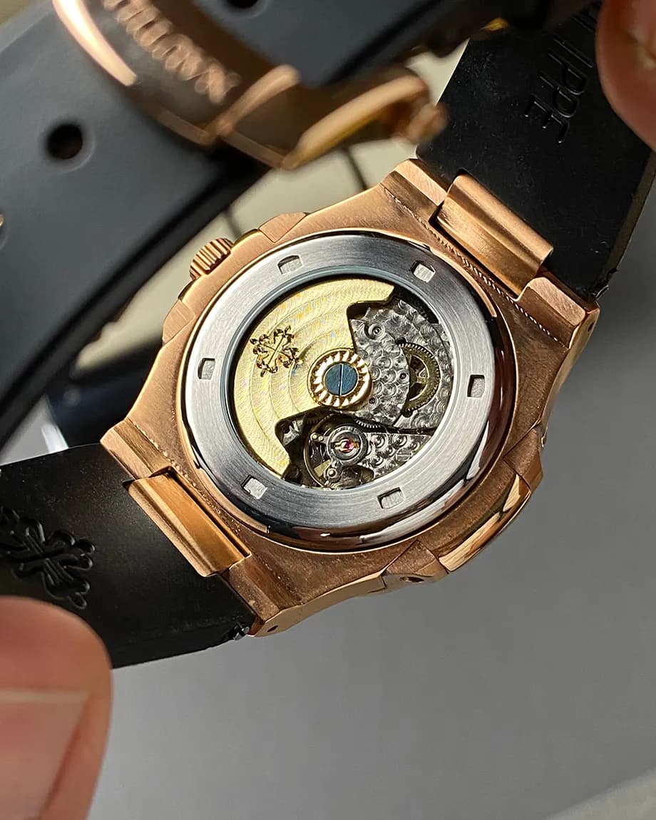 ساعت پتک فیلیپ ناتلیوس موتور اتوماتیک مردانه Patek Philippe مشکی طلایی — تصویر ۴