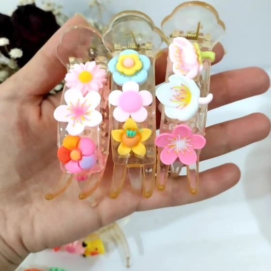 گیره گوجه ای آبشاری فانتزی دخترانه P994 — تصویر ۸