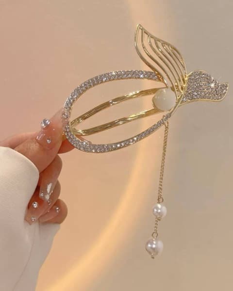 گیره مو چفتی دم ماهی R567 — تصویر ۵