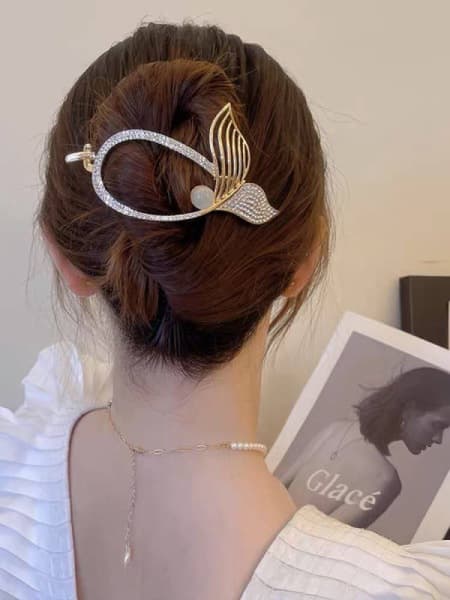 گیره مو چفتی دم ماهی R567 — تصویر ۲