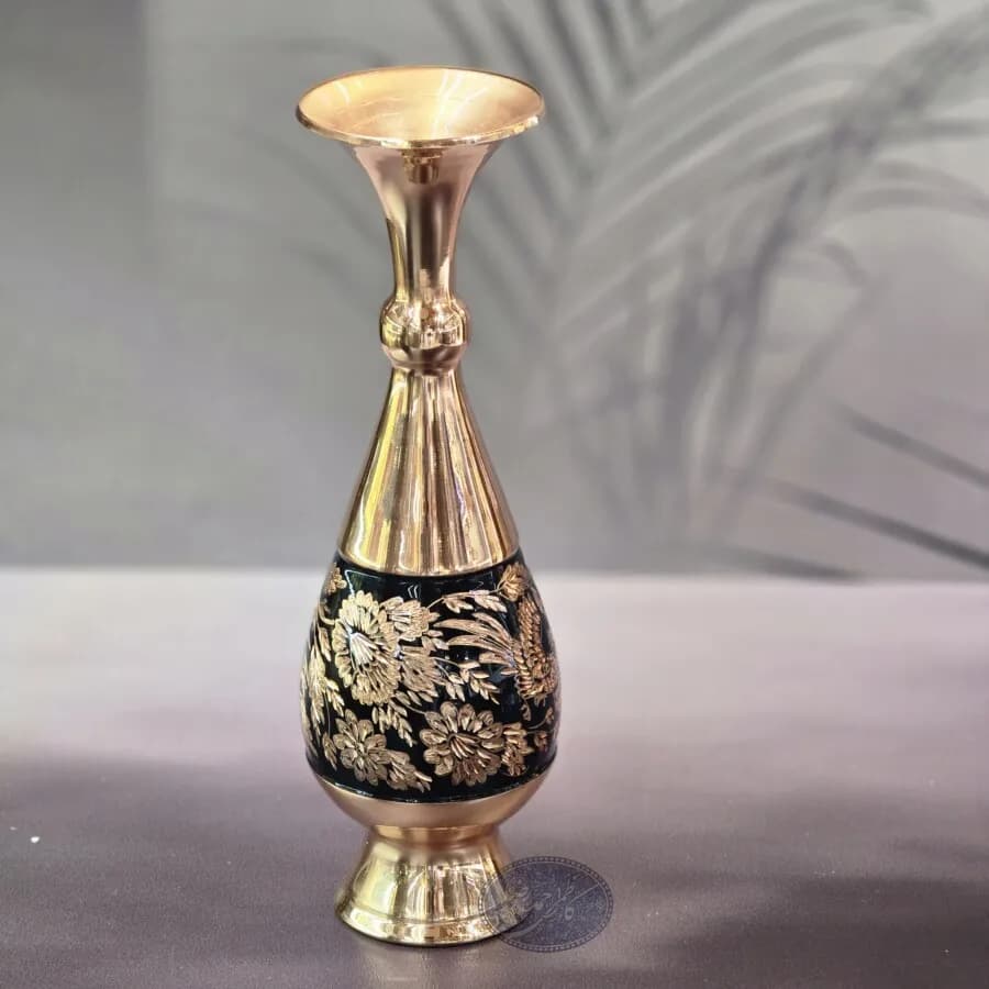 گلدان مس و تراش 30 کاظمی