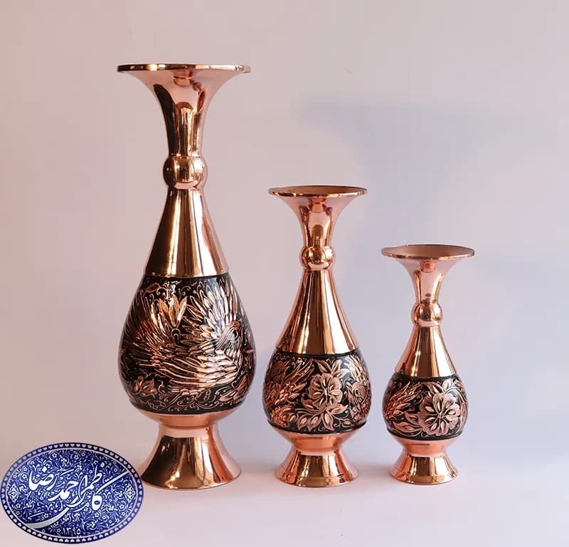 گلدان مس و تراش 20 کاظمی — تصویر ۳