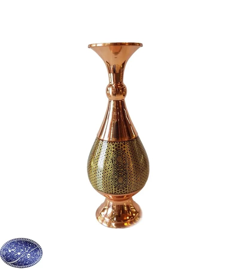 گلدان صراحی مس و خاتم 25 — تصویر ۵