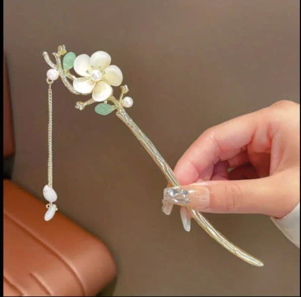 گیره مو ژاپنی کانزاشی شکوفه H547 — تصویر ۳