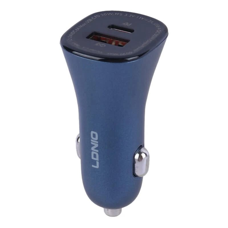 شارژر فندکی 30 وات الدینیو C3 + کابل تایپ سی — تصویر ۴