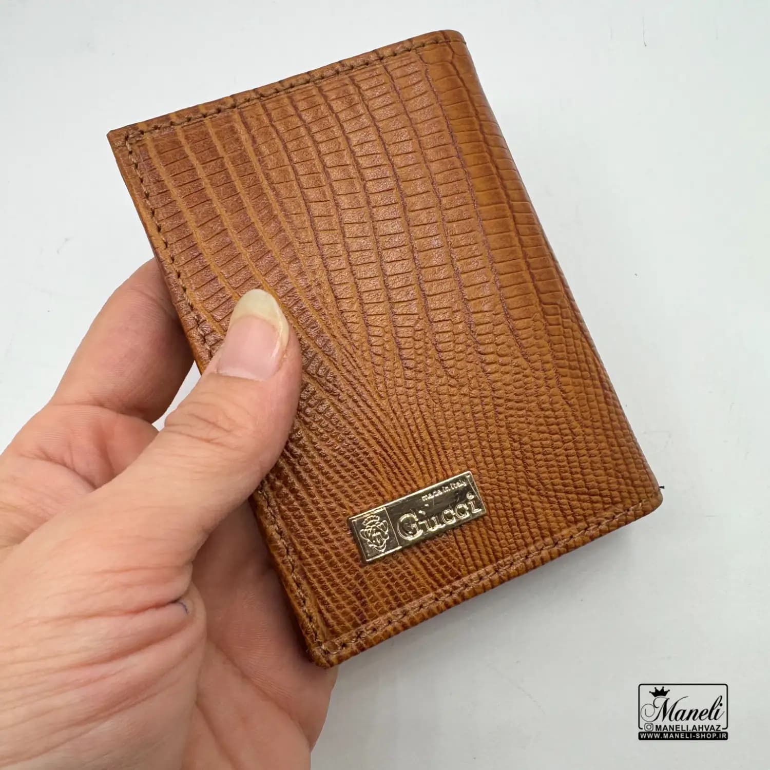 ست کیف و کمربند Gucci عسلی رنگ چهار تیکه — تصویر ۶