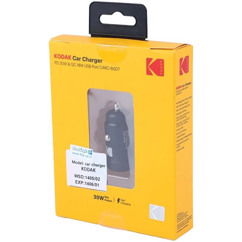 شارژر فندکی 30 وات کداک CARC-6007 — تصویر ۳