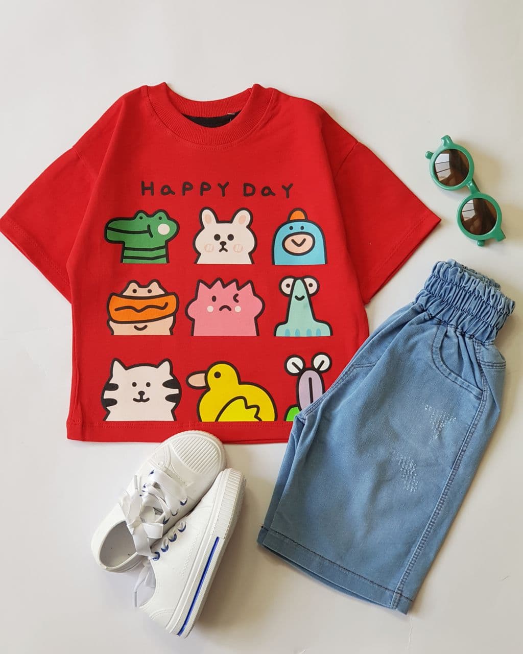 ست تیشرت شلوارک لی HAPPY — تصویر ۳