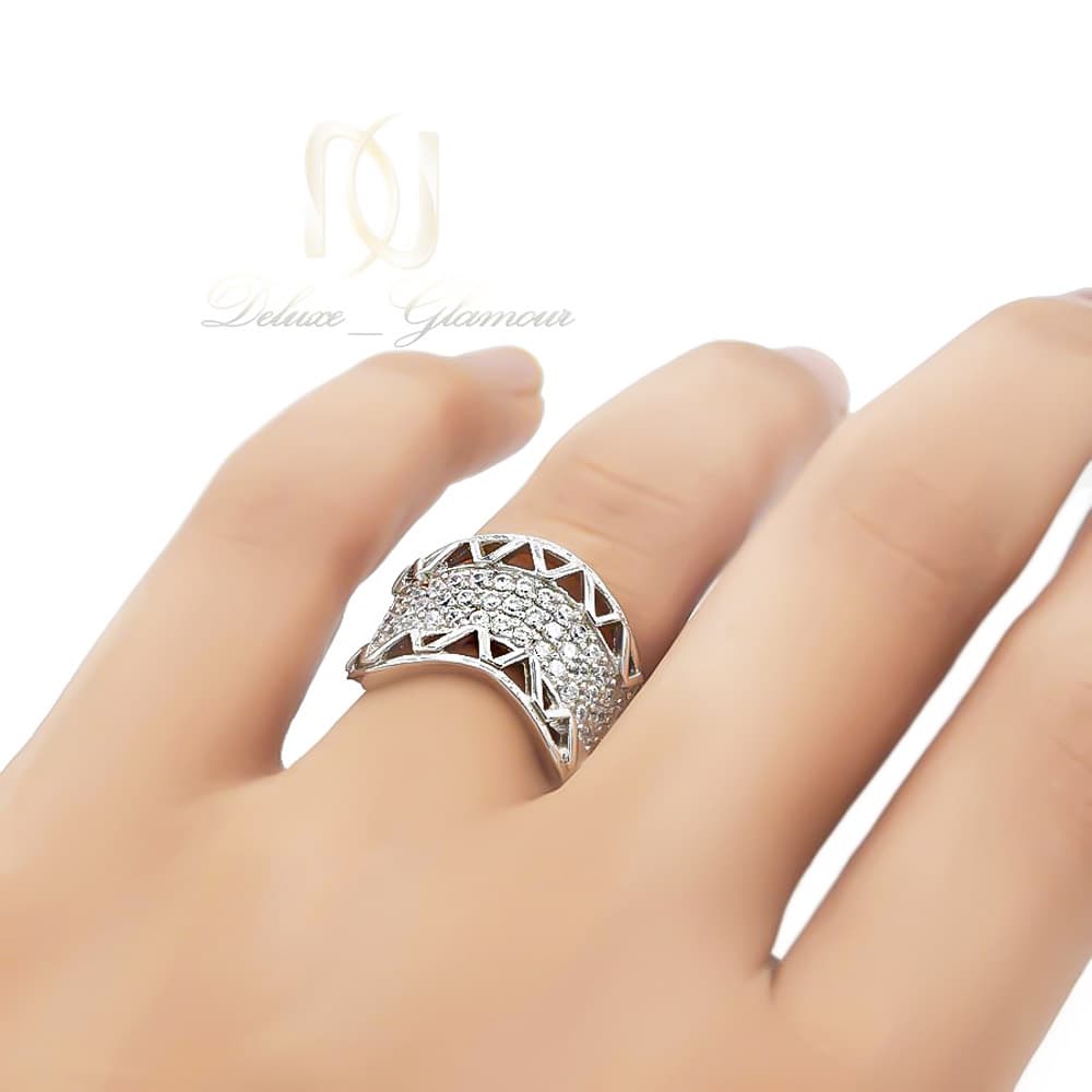 انگشتر زنانه طرح طلا سفید rg-n446 — تصویر ۳