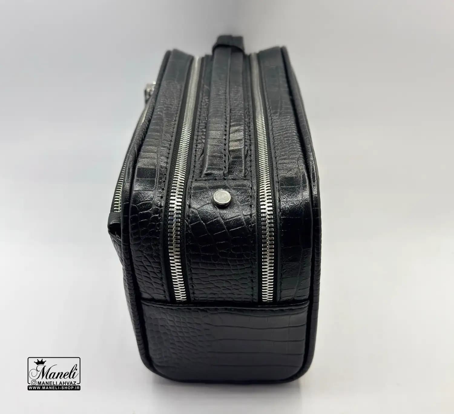 شوز بگ (کیف دستی مشکی )چرم طبیعی — تصویر ۳