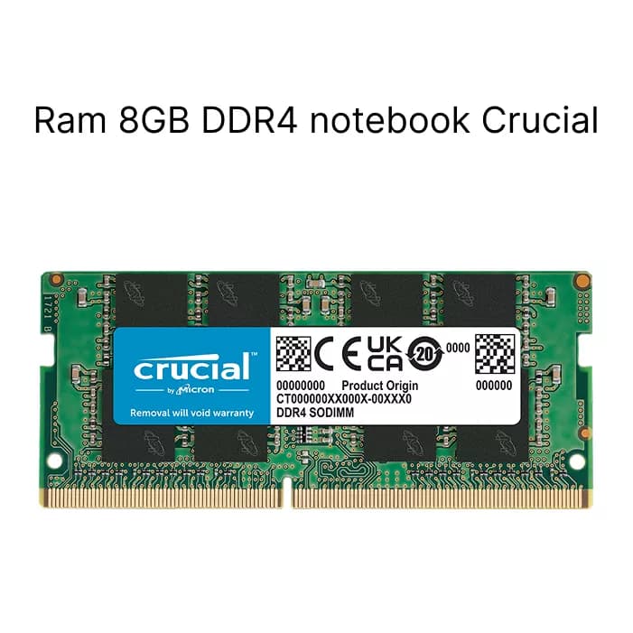 رم استوک 8 گیگ کروشیال DDR4 Crucial لپتاپی با فرکانس های 2133-2400-2666-3200