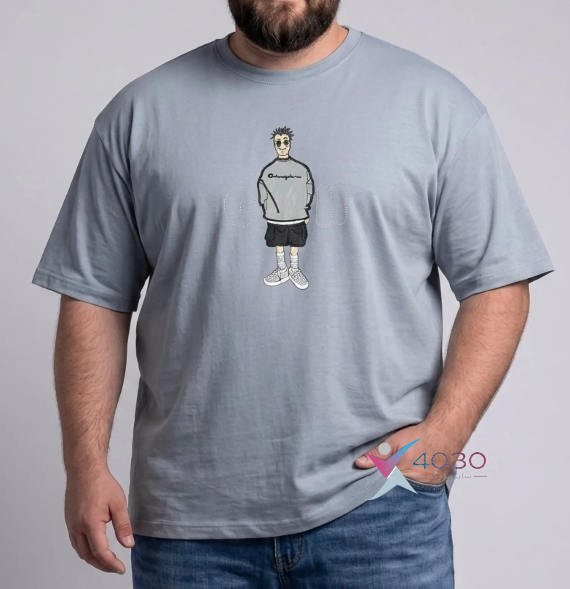 تیشرت Human سایز بزرگ مردانه ( 814 ) — تصویر ۳
