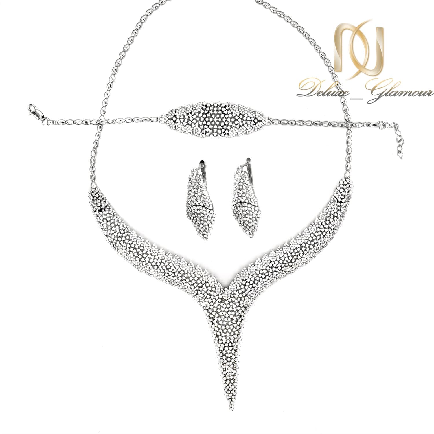 سرویس عروس نقره پرنگین جواهری ns-n525