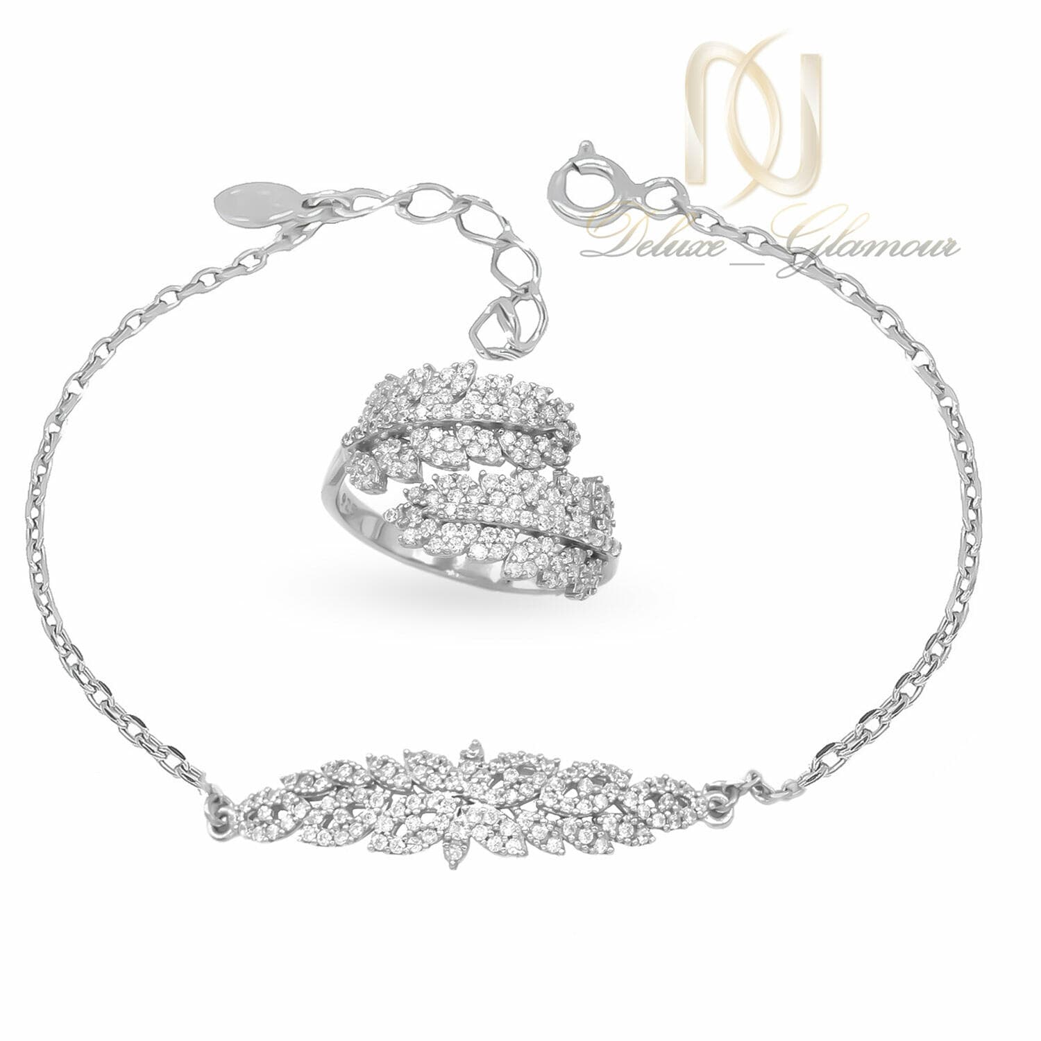 ست دستبند و انگشتر نقره زنانه ce-n34