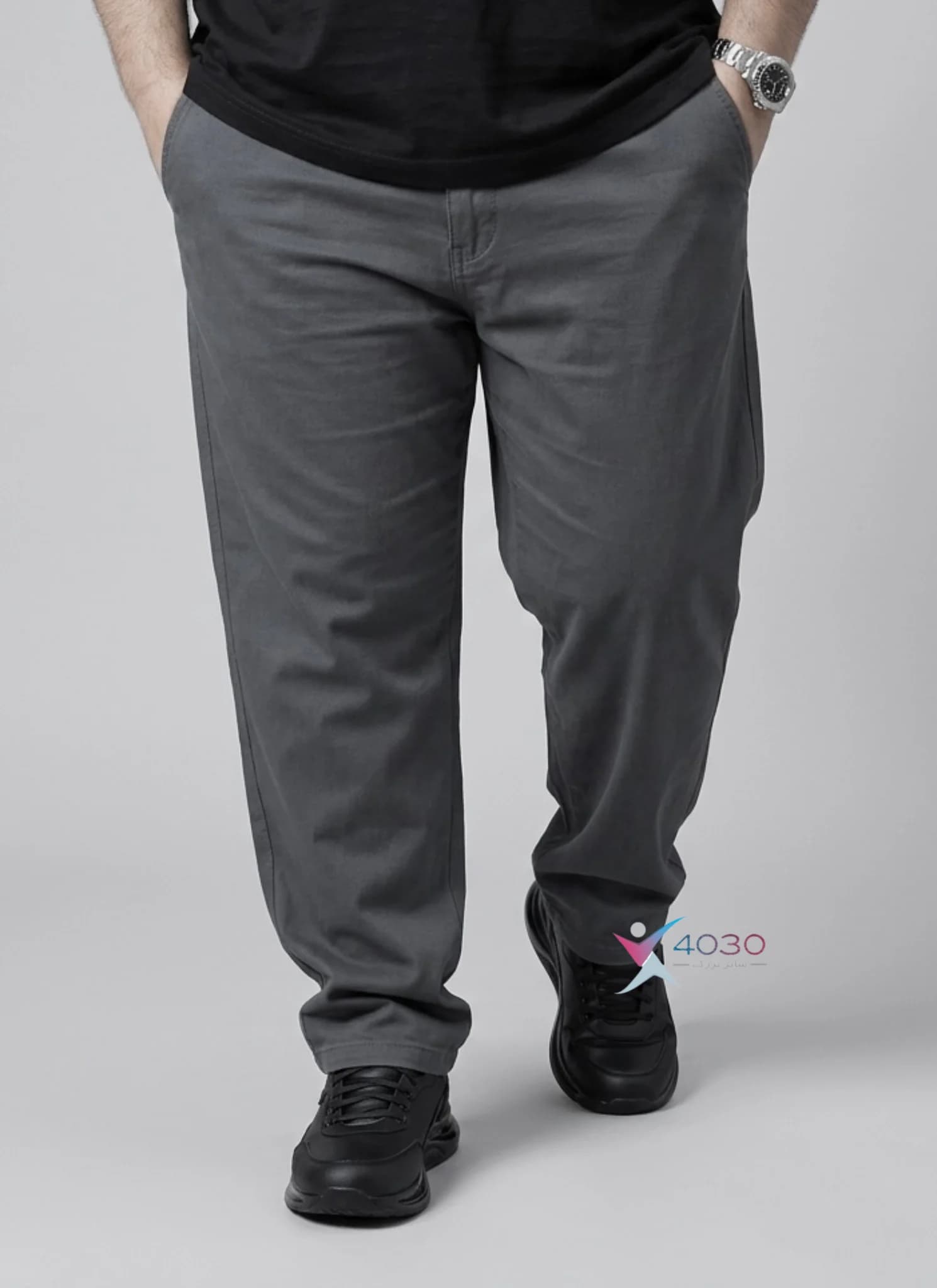 شلوار کتان Basic denim سایز بزرگ مردانه ( 4524 ) — تصویر ۴