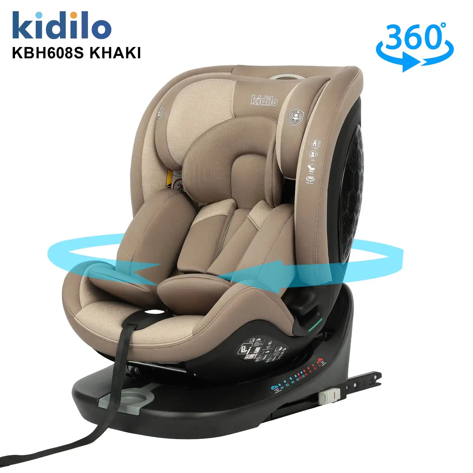 صندلی ماشین ۳۶۰ درجه کیدیلو Kidilo KBH608S — تصویر ۴