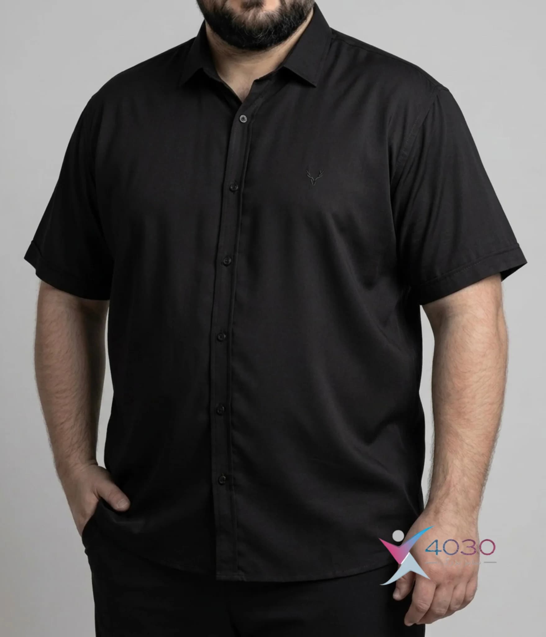 پیراهن آستین کوتاه BASIC سایز بزرگ مردانه ( 2779 ) — تصویر ۵