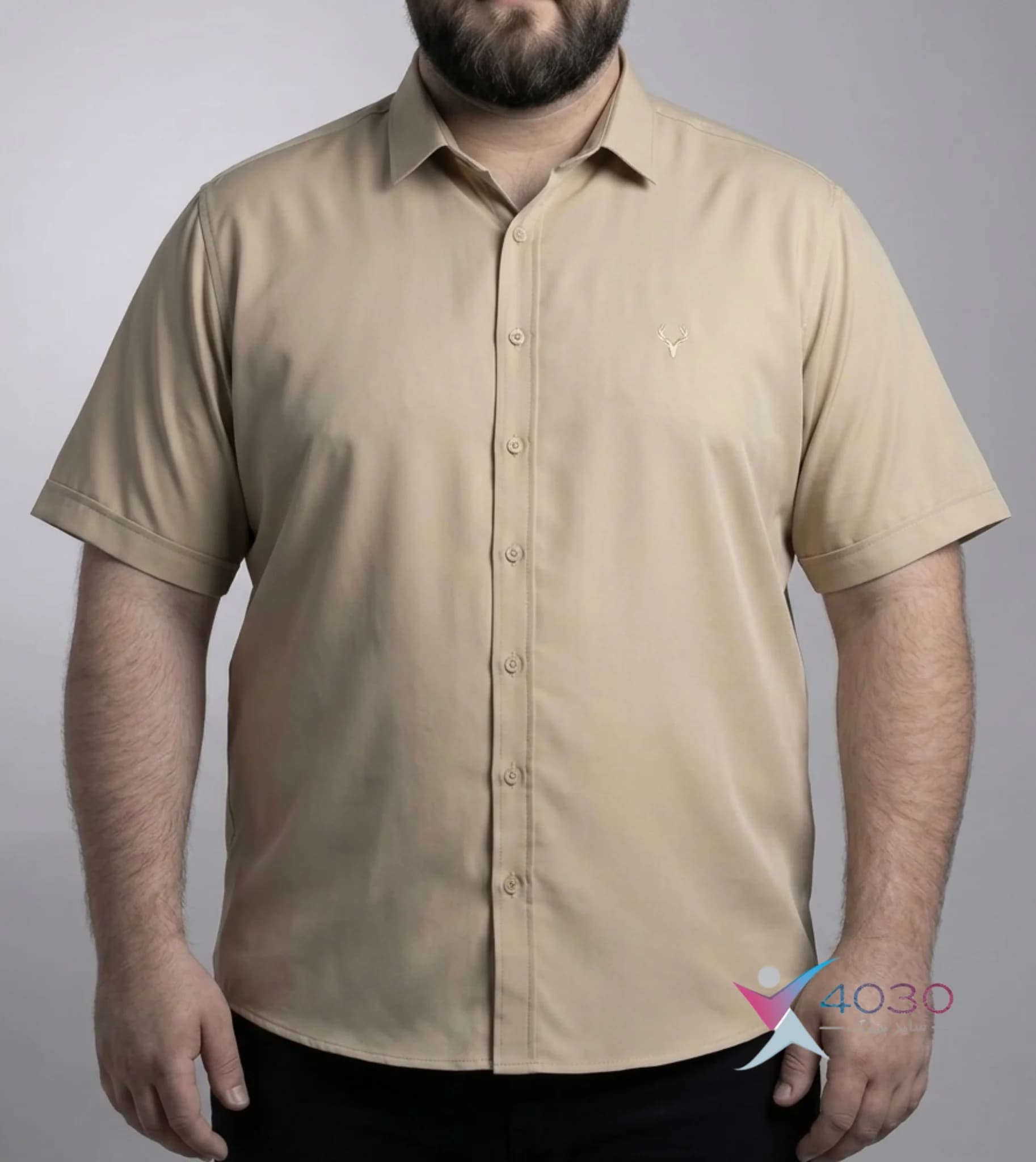 پیراهن آستین کوتاه BASIC سایز بزرگ مردانه ( 2779 ) — تصویر ۳