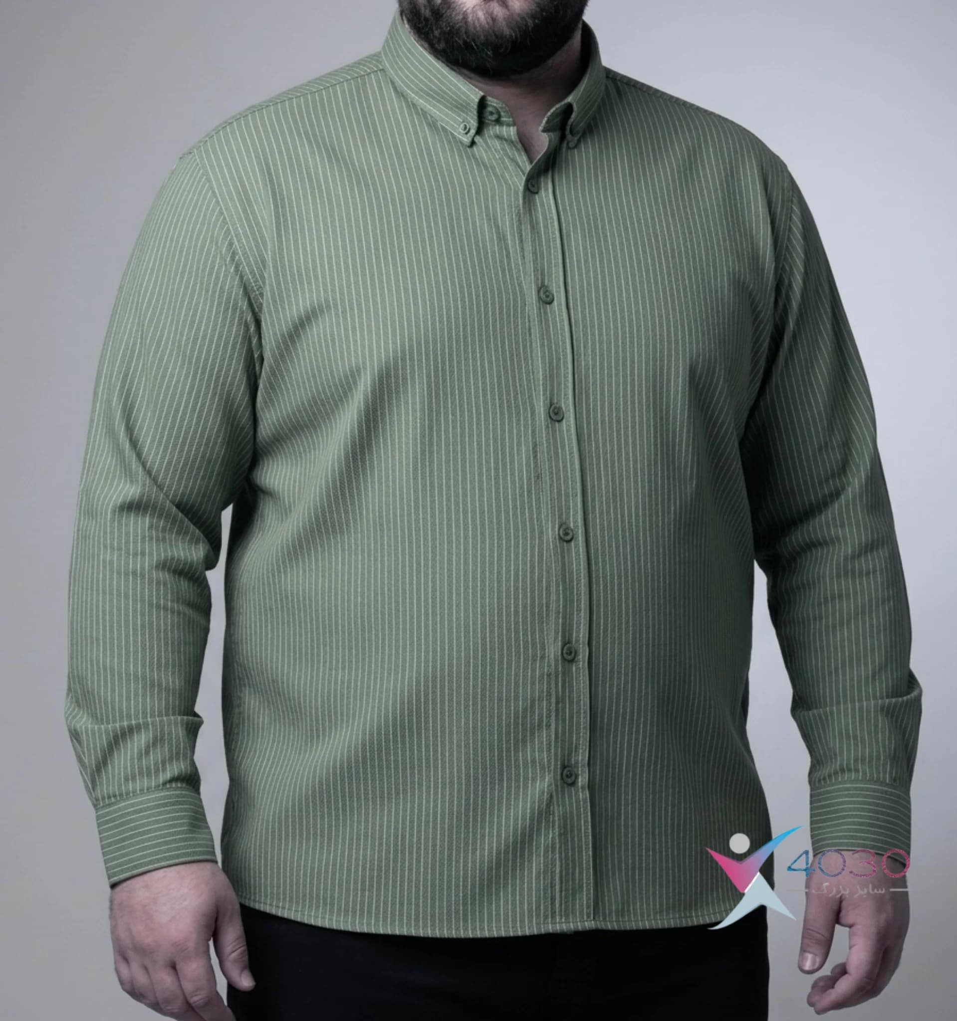 پیراهن Pinstripes سایز بزرگ مردانه ( 2788 ) — تصویر ۷