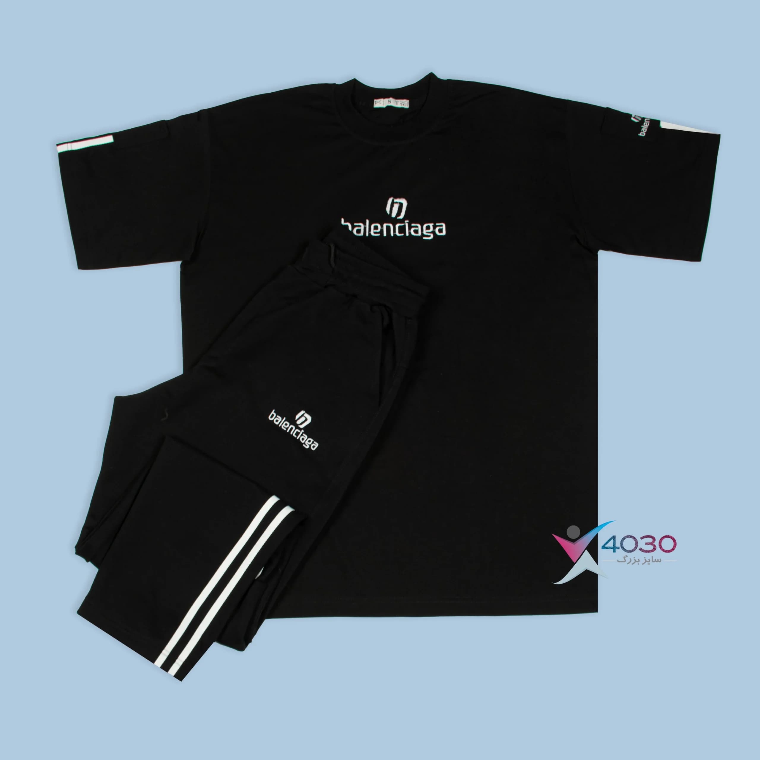 ست تیشرت و شلوار BALENCIAGA سایز بزرگ مردانه ( 8336 ) — تصویر ۲