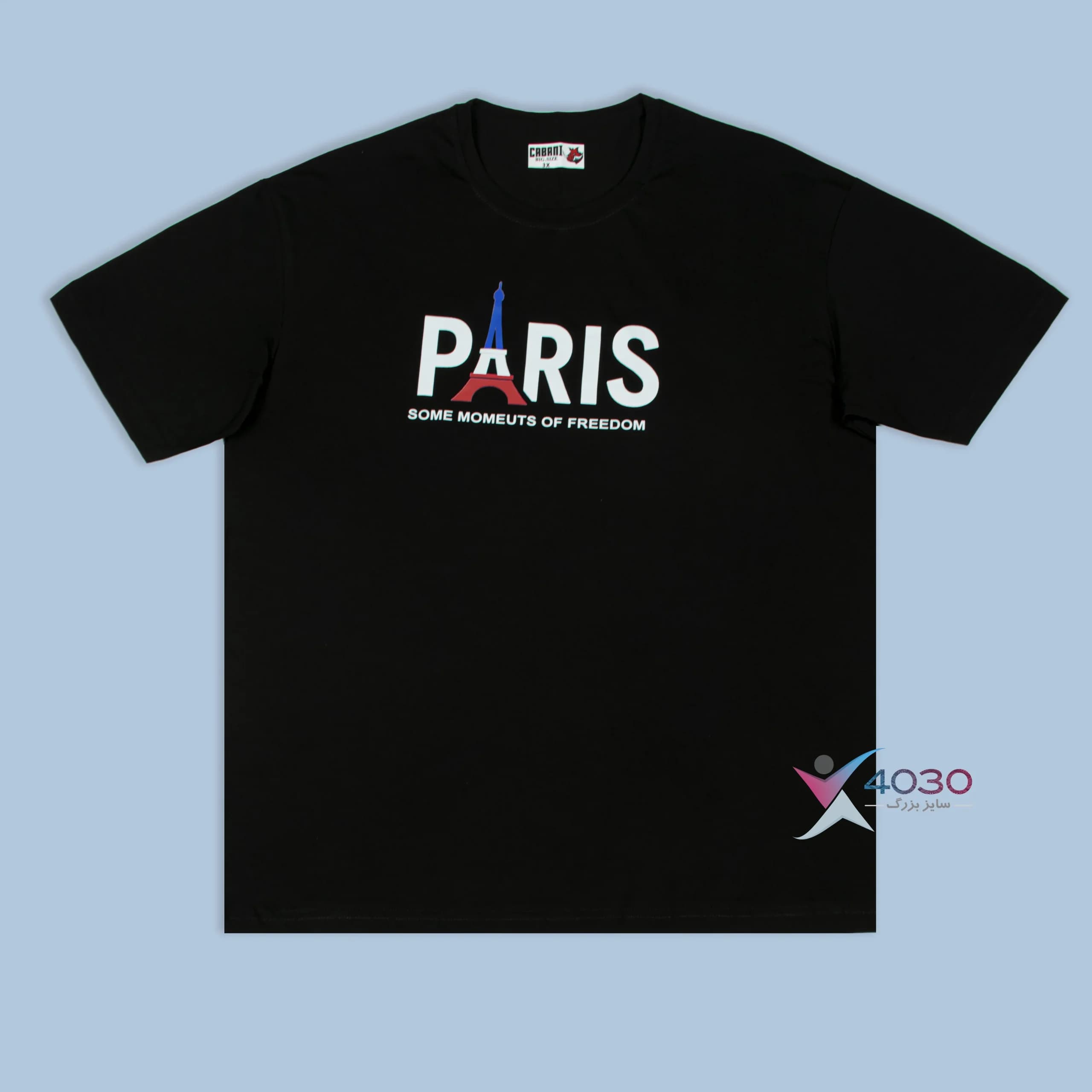 ست تیشرت و شلوارک PARIS سایز بزرگ مردانه ( 8347 ) — تصویر ۳