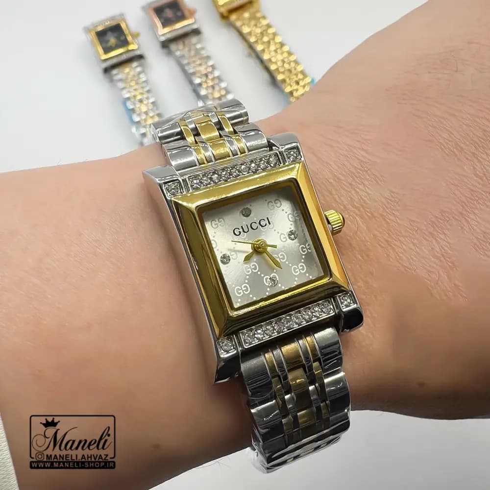 ساعت زنانه گوچی (GUCCI) صفحه مربع ظریف و زیبا — تصویر ۴