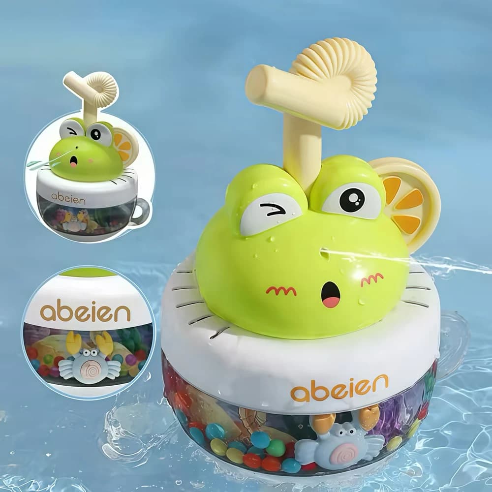 اسباب بازی حمام کودک مدل قورباغه آبپاش RolyPoly Toy