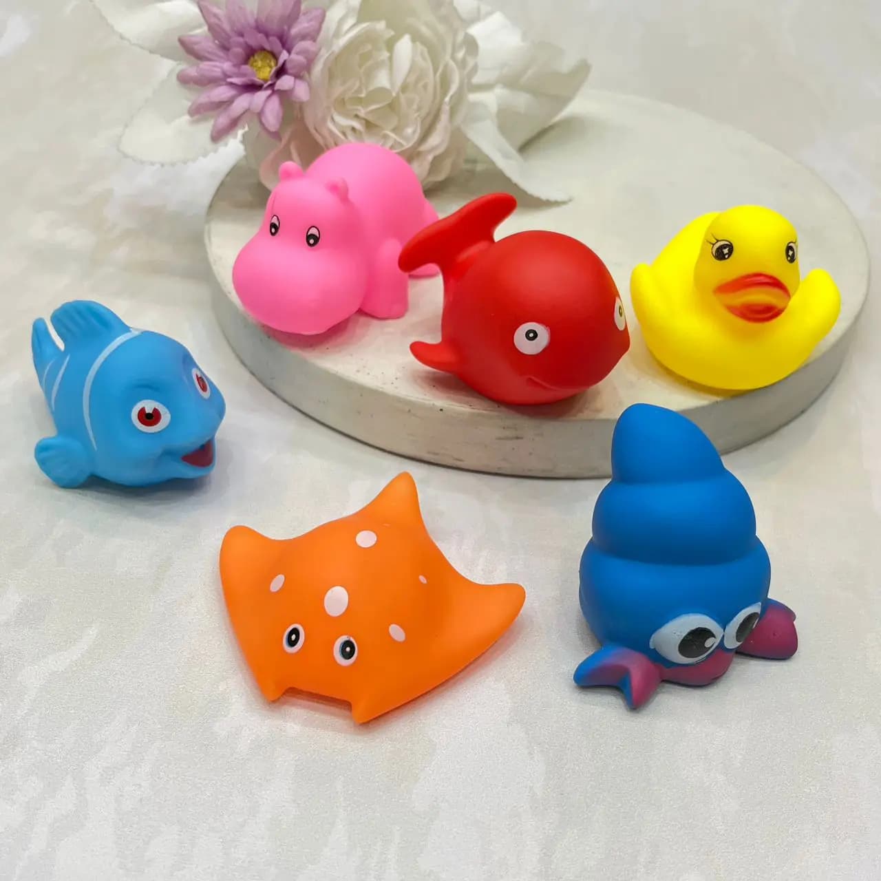 پوپت حمام کودک صدادار نمو ۶ عددی Baby love Toy — تصویر ۳
