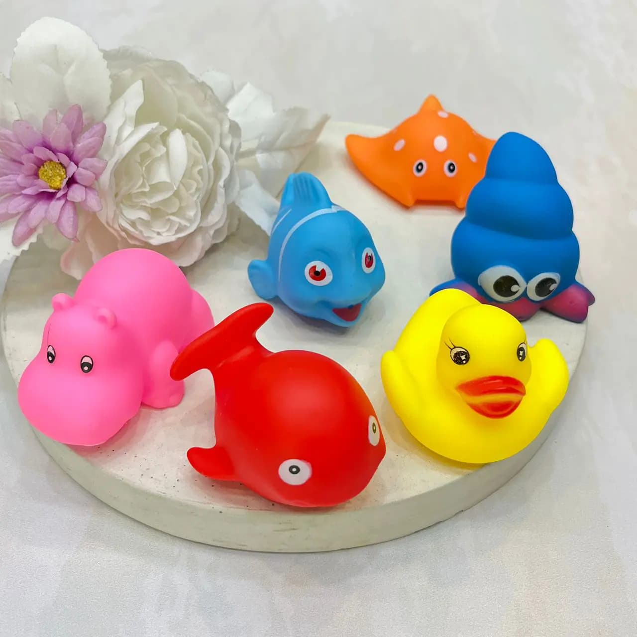 پوپت حمام کودک صدادار نمو ۶ عددی Baby love Toy