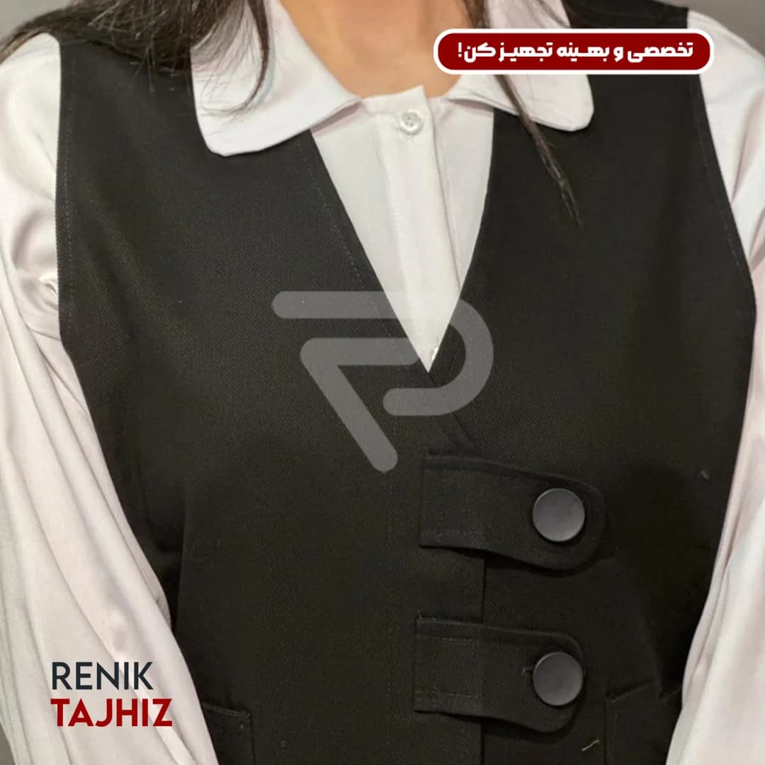 وست دبل براس پارچه کتان مشکی RENIK — تصویر ۲
