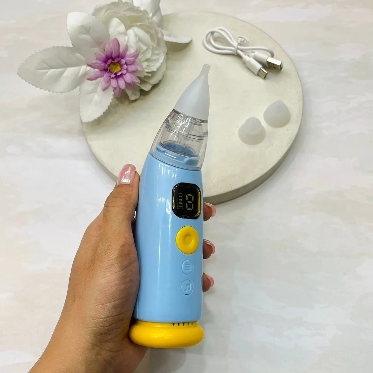 پوار برقی موزیکال Baby Nasal Aspirator فین گیر شارژی موزیکال — تصویر ۴