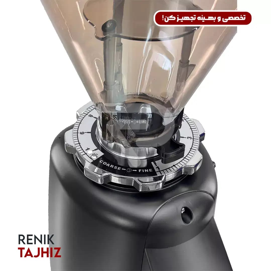 آسیاب قهوه صنعتی مشکی مات آندیمند پاکت خور مدل king Grinder JX-600AE — تصویر ۵