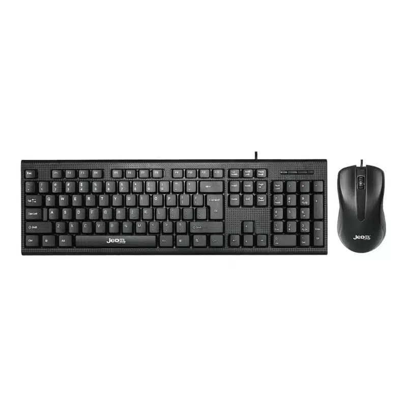کیبورد و ماوس سیم دار JEDEL G17 | ست اداری اقتصادی با اتصال USB