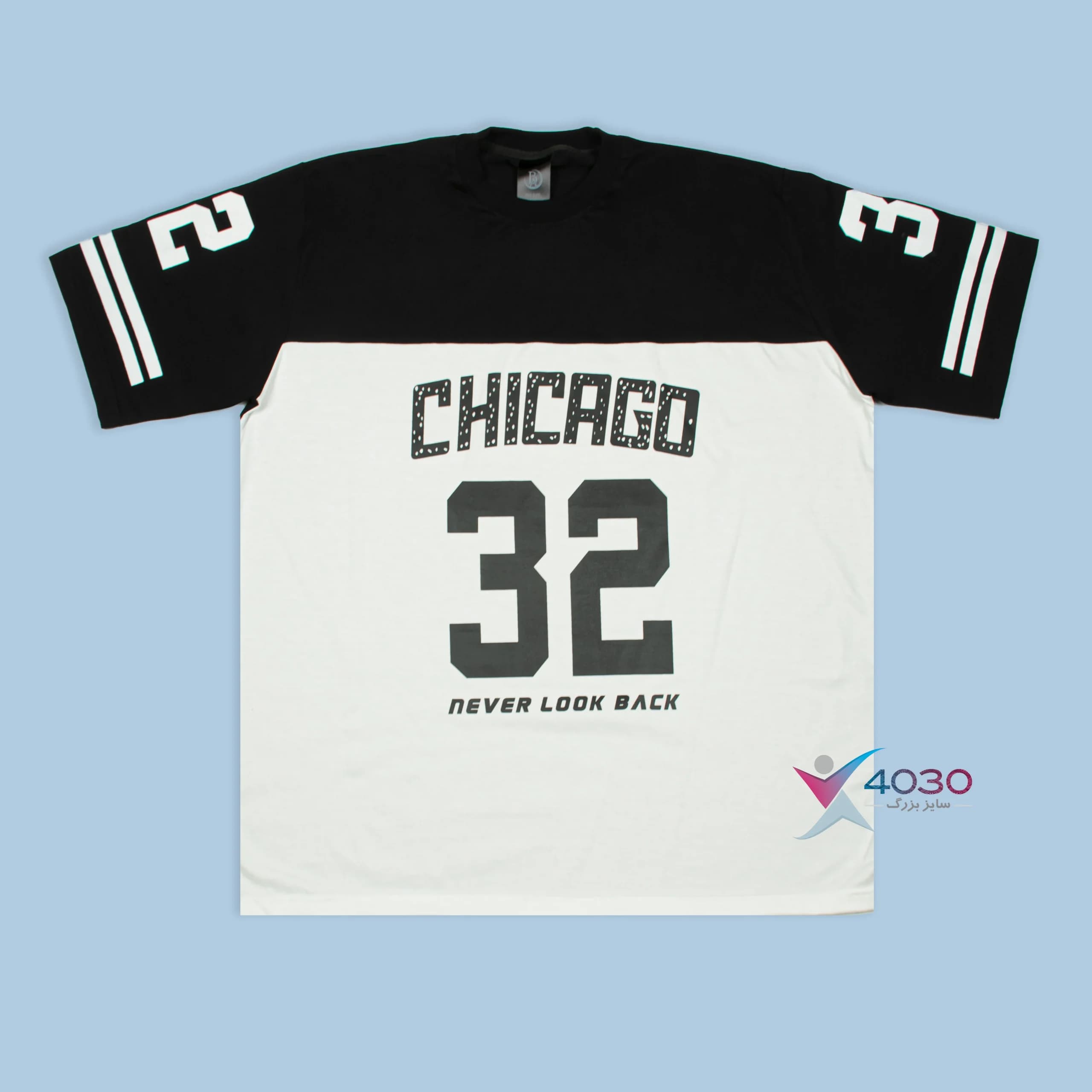 ست تیشرت و شلوارک CHICAGO 32 سایز بزرگ مردانه ( 8335 ) — تصویر ۳