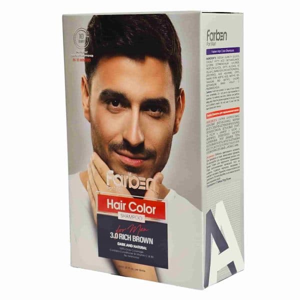 شامپو رنگ مو فاربن مدل قهوه‌ای تیره 3.0 حجم 150 میلی لیتر