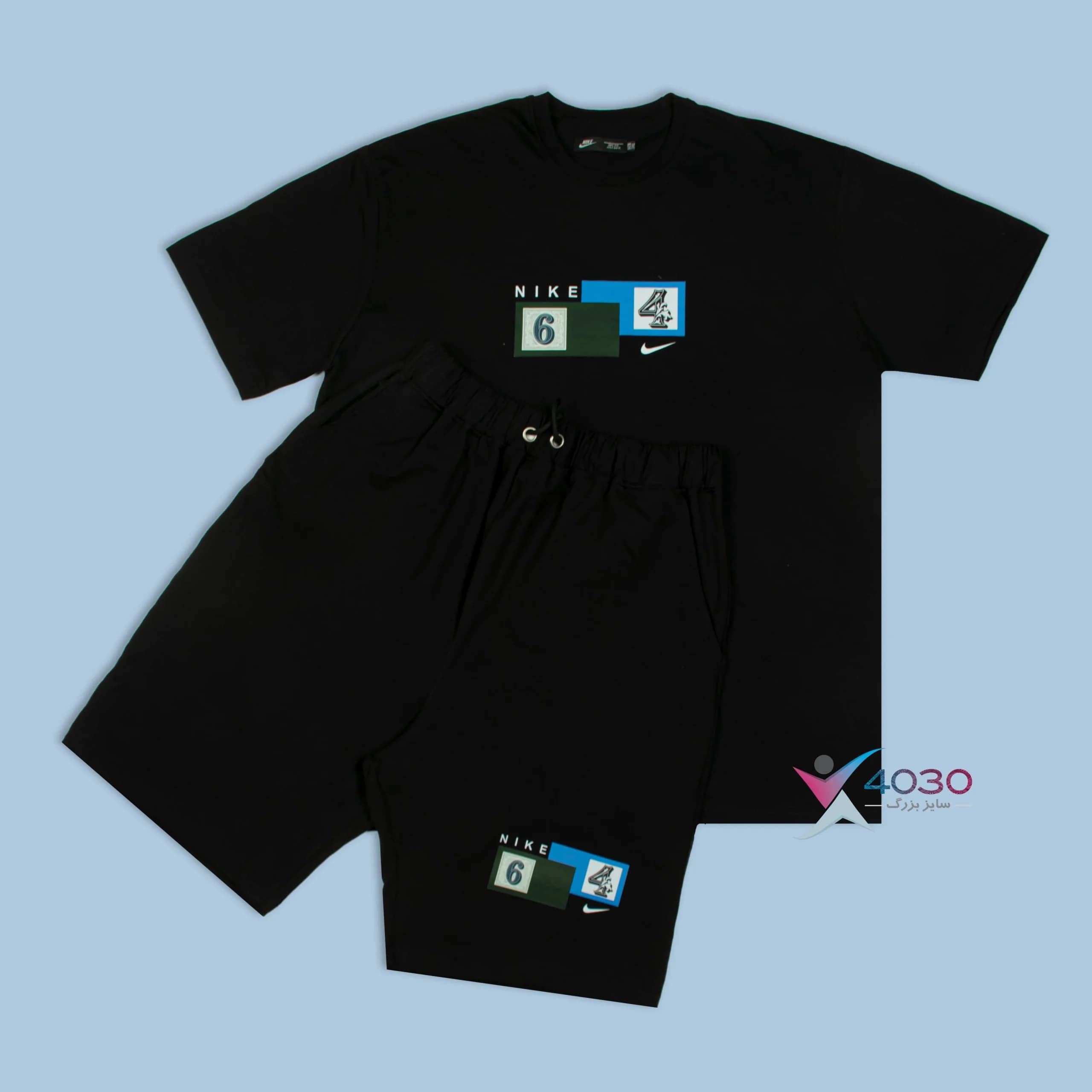 ست تیشرت و شلوارک NIKE سایز بزرگ مردانه ( 8330 ) — تصویر ۲