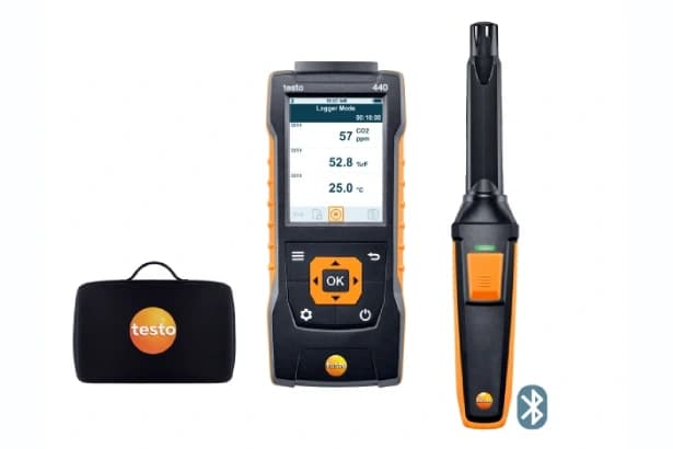 کیت سنجش کیفیت هوا و CO2 تستو testo 440 با تکنولوژی بلوتوث