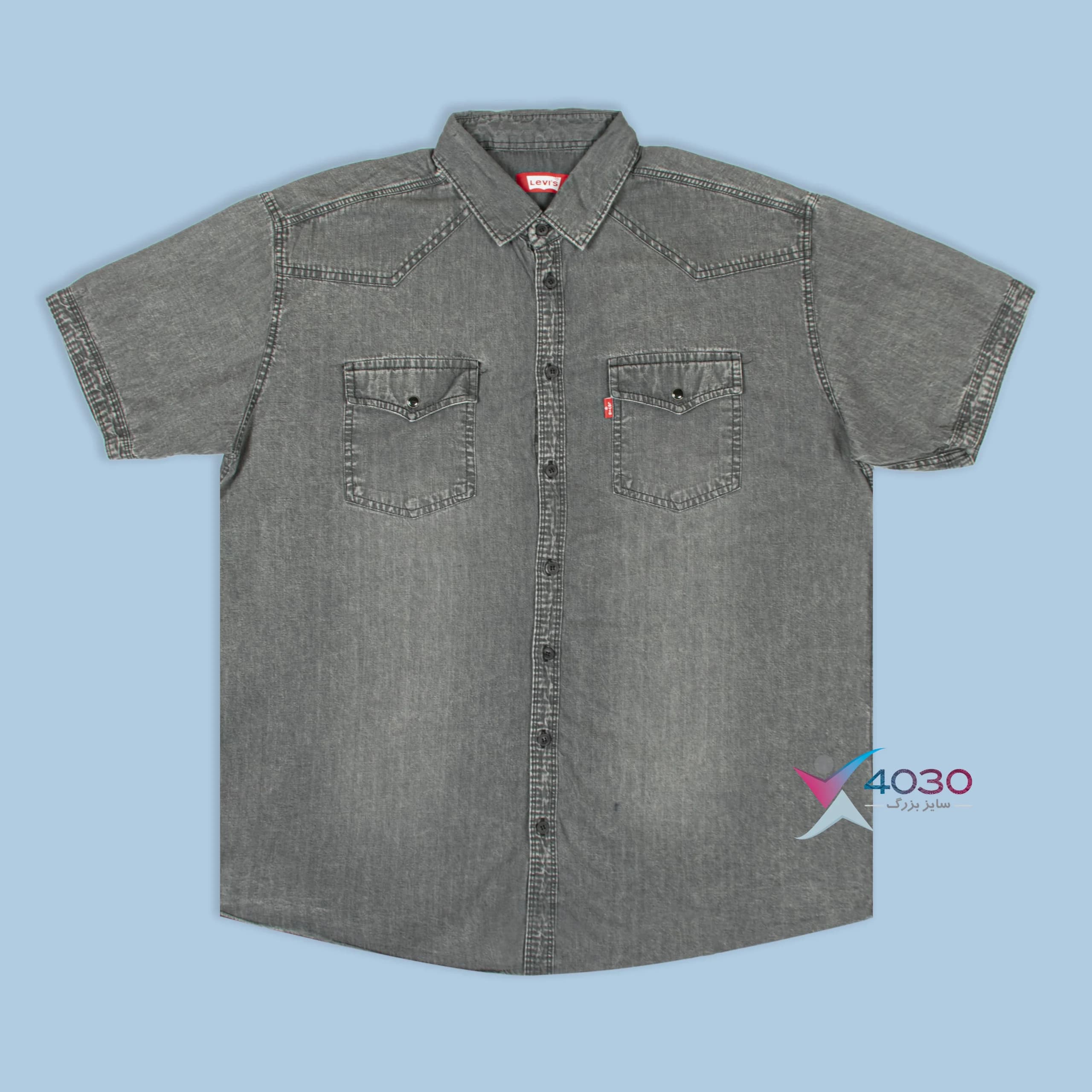 پیراهن جین آستین کوتاه سنگشور LEVIS سایز بزرگ مردانه ( 2799 ) — تصویر ۳