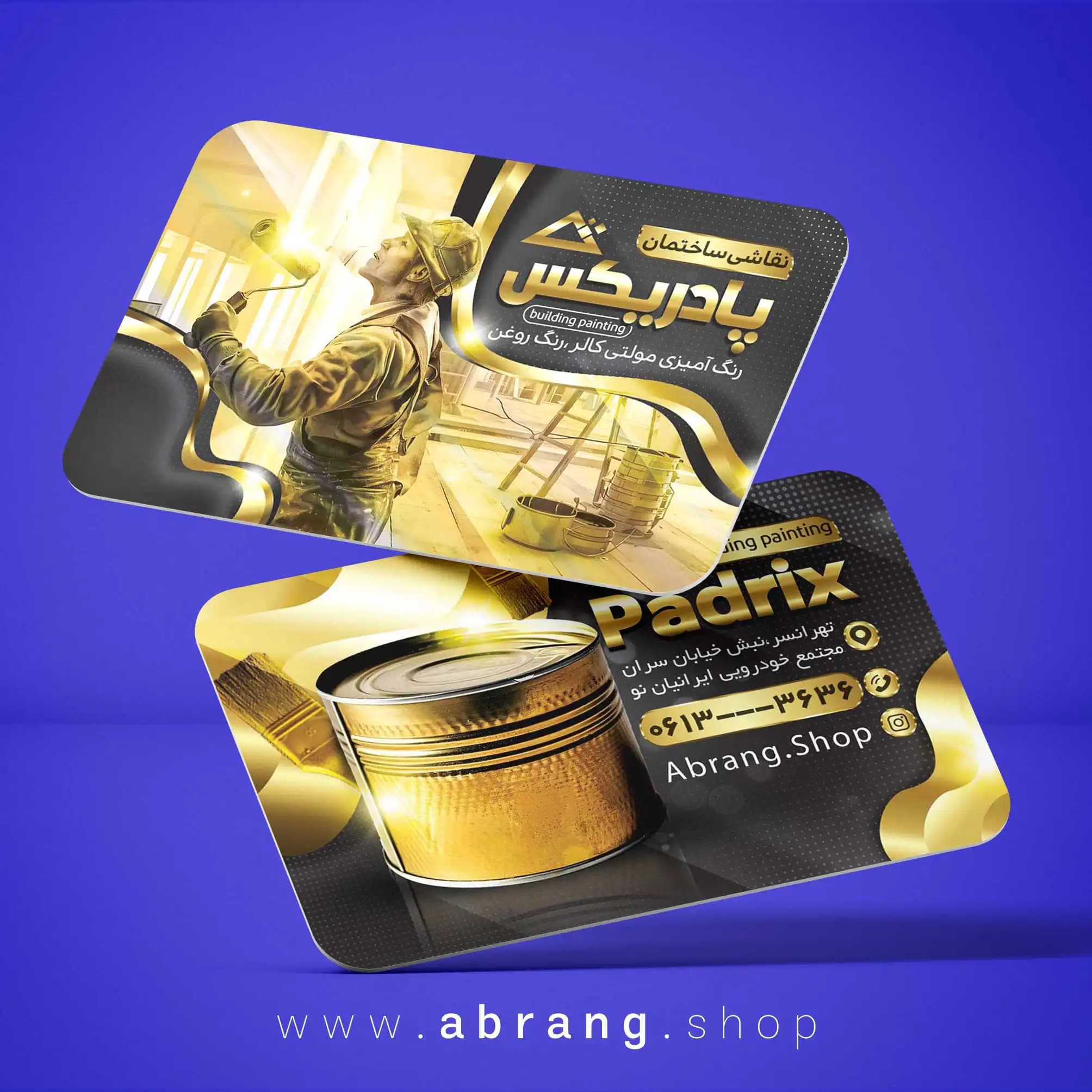 کارت ویزیت لاکچری نقاش ساختمانی لایه باز – کد4
