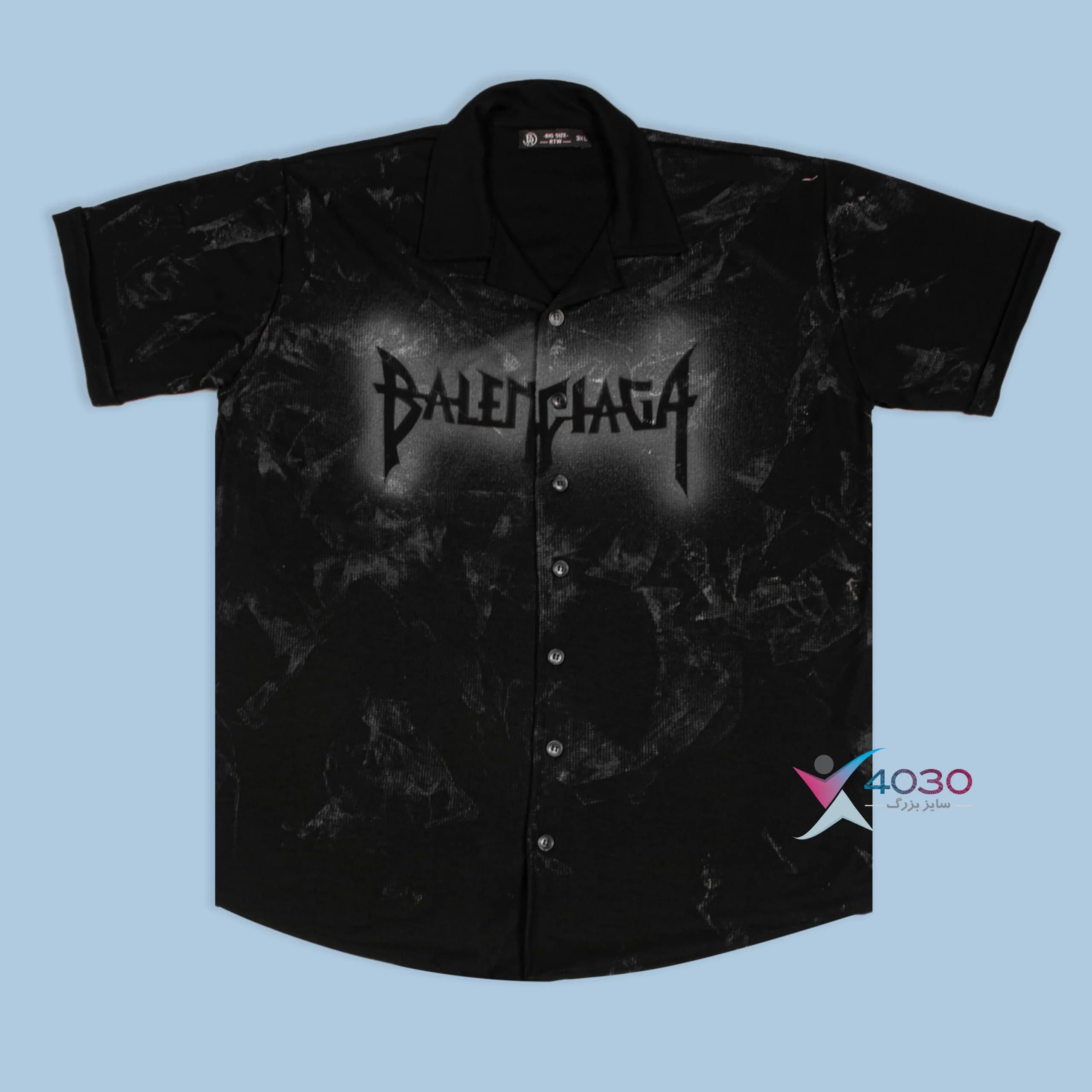 پیراهن یقه انگلیسی آستین کوتاه BALENCIAGA سایز بزرگ مردانه ( 2791 ) — تصویر ۲