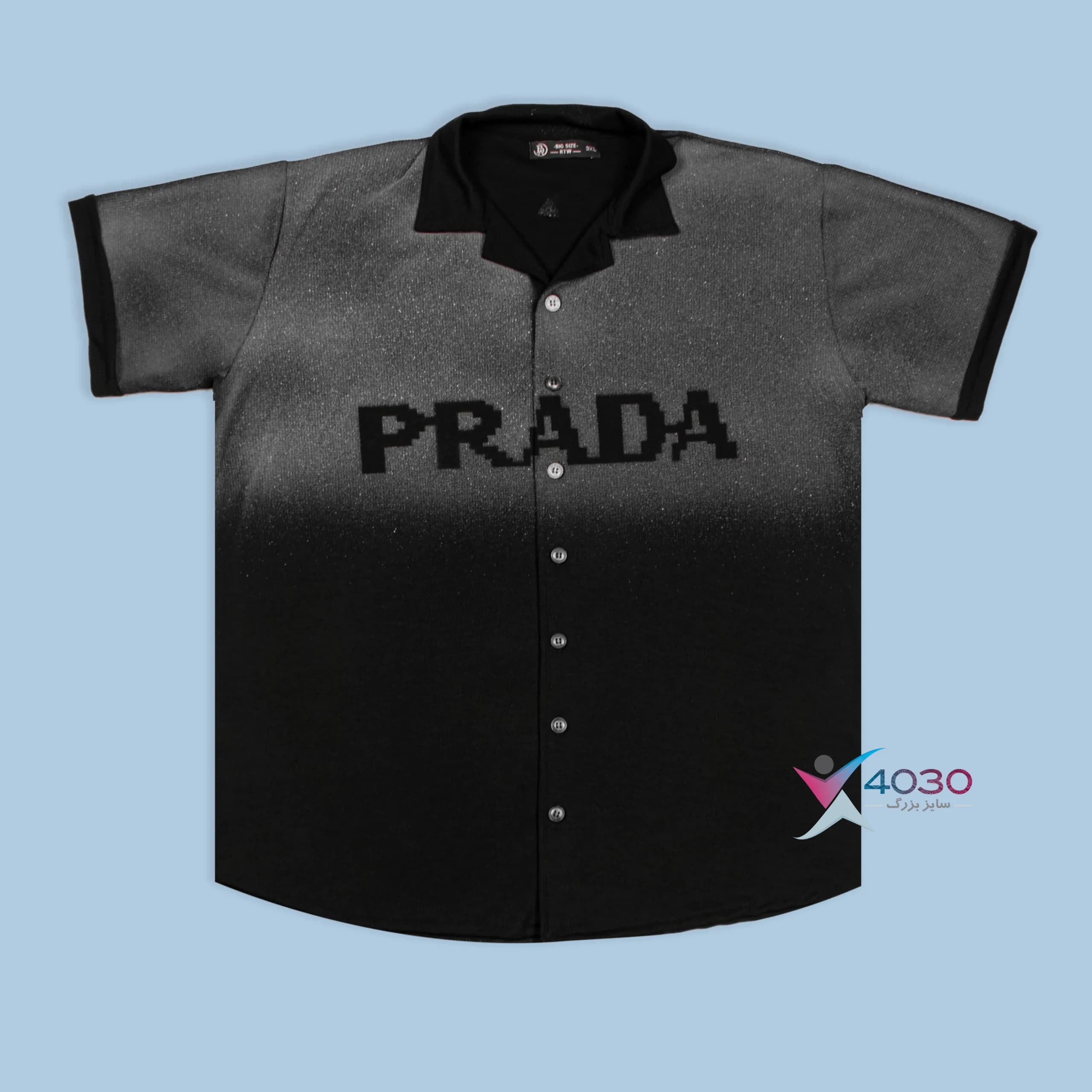 پیراهن یقه انگلیسی آستین کوتاه PRADA سایز بزرگ مردانه ( 2792 ) — تصویر ۲
