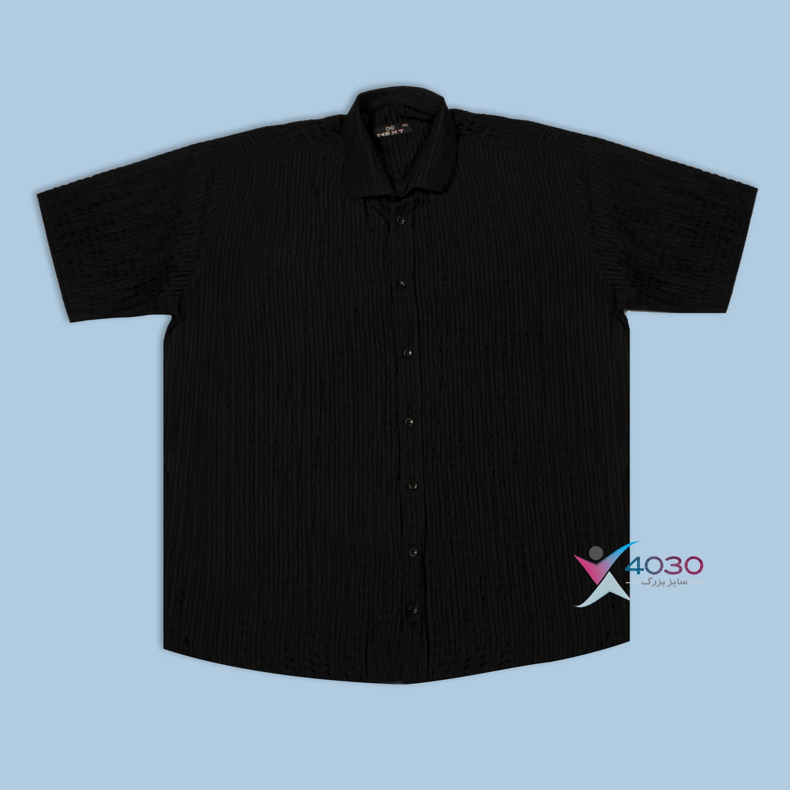 پیراهن آستین کوتاه کراش مراکشی PLEATED سایز بزرگ مردانه ( 2781 ) — تصویر ۲
