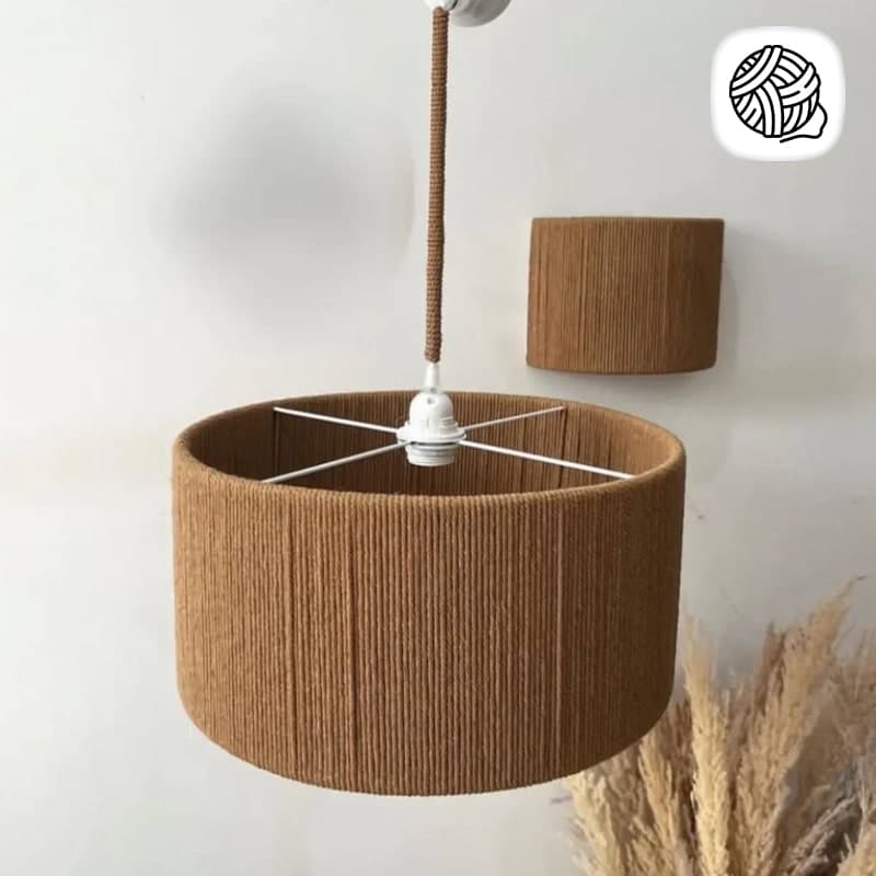 ست لوستر و دیوار کوب مکرومه بافی مدل آژند