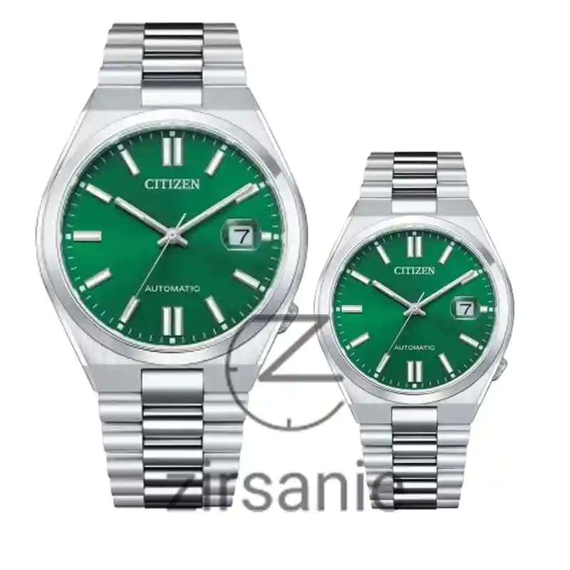 ساعت مچی سیتیزن سویوسا سیلور صفحه سبز (تک و ست) Citizen TSUYOSA Silver Green Screen